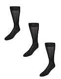 Windsor Collection Men's Silk Mid Calf Dress Socks (Pack of 3)