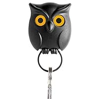 Skyseen Night Owl Magnetic Wall Key Holder - Easy to Mount(Black)