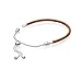 Pandora Sliding Golden Tan Leather Bracelet With Clear CZ 597225CGT2