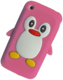 HJX Pink iphone 3G 3D Penguin Silicone Soft Skin Case Cover for Apple Iphone 3g 3gs + Gift 1pcs Insect Mosquito Repellent Wrist Bands bracelet