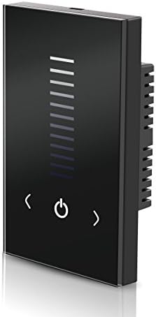 Chiefmax Wall-mounted Glass Touch Panel LED Dimmer Switch / Brightness Controller (Black)