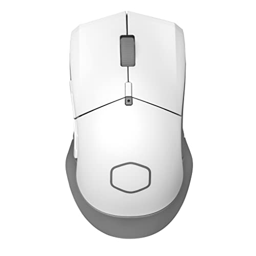 Cooler Master MM311 Wireless Gaming Mouse White, Adjustable 10,000 DPI, Palm|Claw Grip, 2.4GHz Wireless, PixArt Optical Sensor, PTFE Feet, RGB Lighting (MM-311-WWOW1)