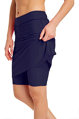 image for Aunua Women UPF 50+ Active Skirted Shorts Swimming Skorts Capris with 