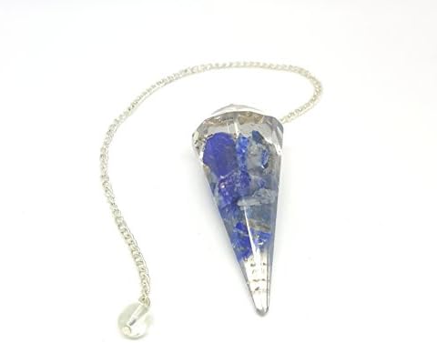 LAPIS LAZULI STONE ORGONITE PENDULUM DOWSING TOOL ,CLAIRVOYANCE THIRD EYE CHAKRA