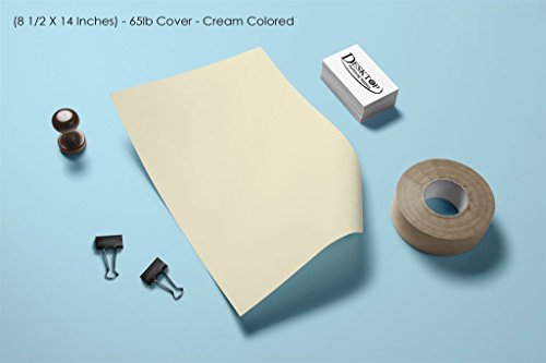 100 Sheet Card stock Paper - Cream colored 65lb Cover Legal size of 8.5 x 14 Inches - Thumbnail 4