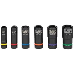 Klein Tools 66060 2-in-1 Impact Socket Set, 6-Piece