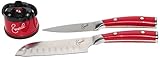 Superior Quality Emeril Lagassee Kitchen Knife 3 Pc. Set with 2 Knives & Sharpener, 3.5