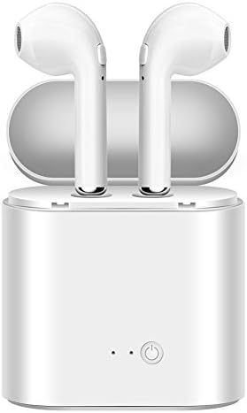 Wireless Earbuds,DIBBATU Bluetooth Headphones Mini In-Ear Stereo Headsets Sports Earphone with 2 True Wireless Earbuds for iPhone X/8/7/6/ 6s plus,Android,Samsung Smartphone (White) (White)