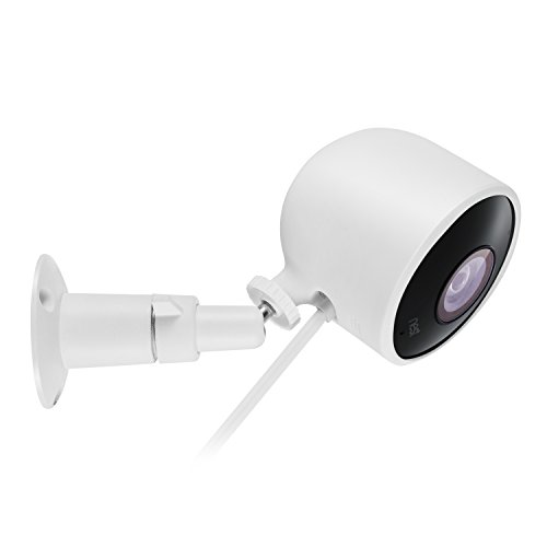 Wasserstein Versatile Aluminum Wall Mount with Integrated Protective Silicone Cover Compatible with Nest Cam Outdoor Now Mount Your Nest Cam Outdoor and Angle it whichever Way You Like (White)