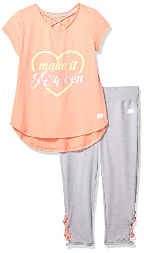 Marika Girls' Big Capri Sets with Headband, Coral Make it Happen, 7/8