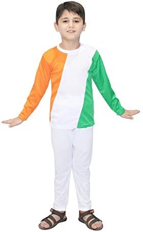 tri colour dress for baby boy