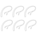6 Pack Replacement Ear Hook Universal Small Clamp Loop Clip for Plantronics, Samsung,Motorola,LG, Jabra & Other Bluetooth Headset (Clear) (Color: Clear, Tamaño: Small)
