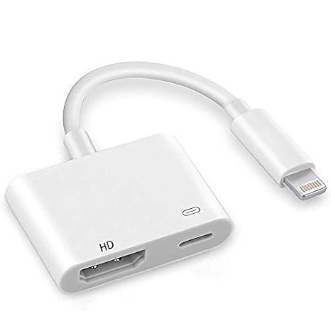 Hoidokly Adaptor a HDMI convertidor de Cable de Phone a HDMI Adaptador HDMI Digital AV Conector HDMI para Phone XS/XS MAX/XR/X/8/7 /6/5 Series/Pad Air/Mini/Pro/Pod Touch