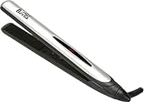 Berta Flat Iron 1-Inch Hair Straightener with LED Display, Black and White