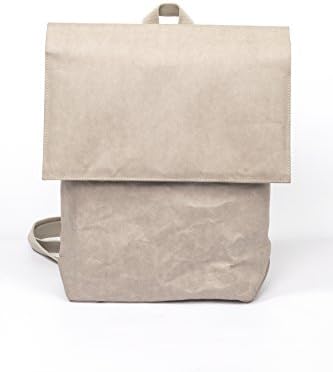 Avocadoes Fashionable Kraft Backpack: a non-compromising Eco-Friendly Vegan Bag - Beautiful, Spacious, Elegant and Durable. Light Grey