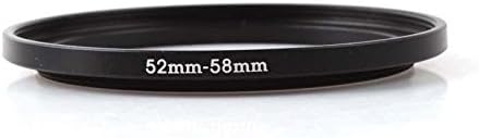CALISTOUK 52-58mm 52MM to 58MM Step Up Camera Lens Filter Ring Stepping Adapter Black