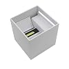 Festnight AC85-265V 12W wit LED wandlamp van aluminium IP65 waterdicht openingshoek voor slaapkamer, woonkamer…