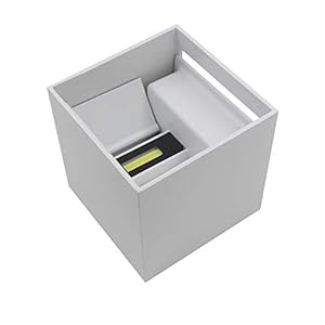 Festnight AC85-265V 12W wit LED wandlamp van aluminium IP65 waterdicht openingshoek voor slaapkamer, woonkamer…