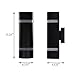 XiNBEi Lighting Outdoor Wall Sconce, Modern Water Proof D Shape Exterior Black Wall Light