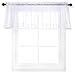 NICETOWN White W60 x L20, Short Voile Sheer Valance Rod Pocket Panels for Kitchen, Cafe, Flat & Other Small Windows, 1 Panel
