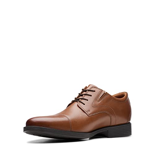 Clarks Men's Whiddon Oxford, Dark Tan Leather, 7.5 UK