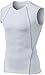 TSLA Men's (Pack of 1 or 3) Workout Muscle Tank Sleeveless Gym Training Active Workout Cool Dry Top Shirt, V Neck(muv06) - White, X-Large.