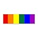 CafePress - Rainbow Gay Pride Flag Car Magnet 10 x 3 - Car Magnet 10 x 3, Magnetic Bumper Sticker