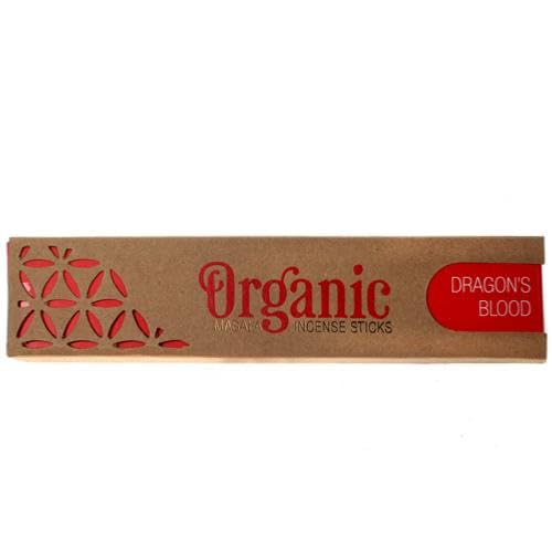 Organic Goodness Incense Sticks - Fragrance, 12 Packs in a Box with Incense Stick Holder - Natural, Eco-Friendly, Long-Lasting Scent (Dragons Blood)