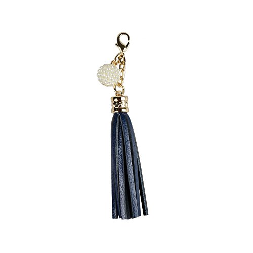 Lovena Soft Leather Wristlet Smartphone Zipper Wallet Tassel Wristlet - Fit iPhone X/iPhone 8/7Plus Samsung Note 8/5- Navy Blue - Thumbnail 5