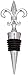 Fashioncraft Fleur De Lis Design Wine Bottle Stopper Favors, One Size, Gray