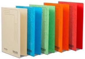 Railex Foolscap 330 GSM 25 mm Easi-File with Pocket - Assorted Colours (Pack of 25)