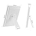 oenbopo Foldable LED Lighted Vanity Mirror with Light, Smart Touch Kickstand 16LED Lighted Vanity Mirror Makeup Cosmetic Countertop Cordless Table Mirror Adjustable Brightness (White)