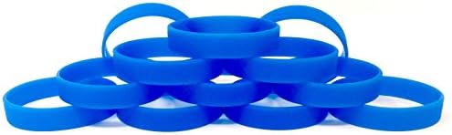1 Dozen Multi-Pack BLANK Wristbands Bracelets Silicone Rubber - Select from a Variety of Colors