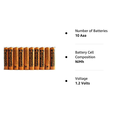 Panasonic HHR75AAA/B10 NiMH Rechargeable Battery for Cordless Phones