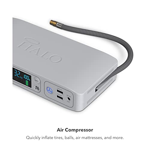 HALO Bolt Air+ with AC Inverter, Portable Vehicle Jump Starter, Air