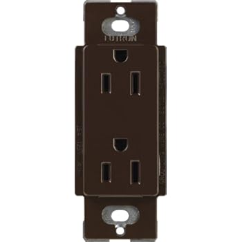 Lutron CARS-15-TR-BR DUPLEX RECEPTACLE, Brown