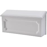 Architectural Mailboxes Windsor Plastic Wall Mount Mailbox, White, Small | Durable rust-resistant build with weather-resistant outdoor construction.