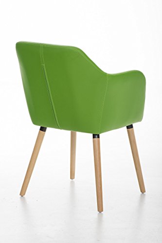 CLP-Sedia-Visitatore-Picard-in-Similpelle-Sedia-Design-Salotto-Imbottita-Telaio-in-Legno-Sedia-Sala-da-Pranzo-con-Braccioli-e-Ampia-Seduta-Poltroncina-Moderna-Deco-per-Camera-da-Letto-Verde