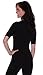 Emmalise Women's Cotton Blend V Neck Tee Shirt Half Sleeves - Black, S