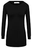 Meaneor Women's Long Sleeve Raglan Crewneck Tunic Sweatshirt Solid Top T-Shirts