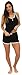 Pajama Heaven Women's Black Tight fit Tank and short (PHV1926-1011-SML)