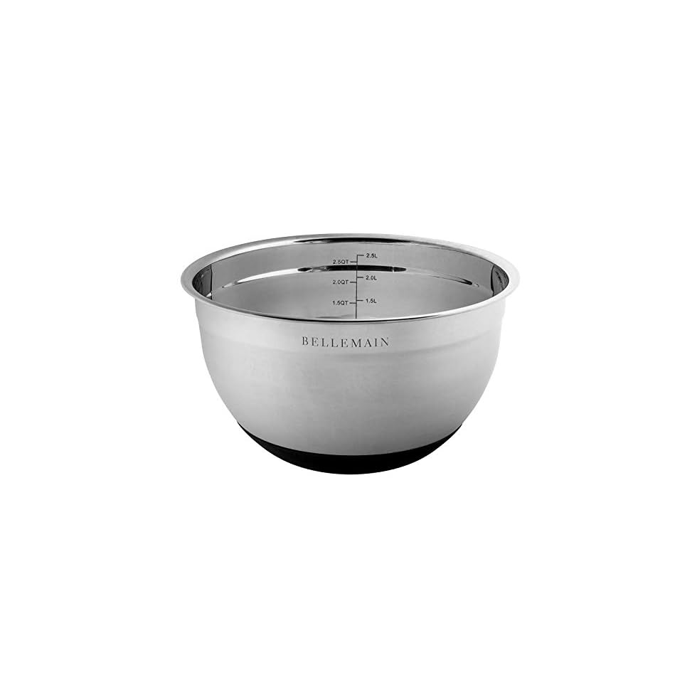 Bellemain Stainless Steel NonSlip Mixing Bowls with Lids (4Piece Set