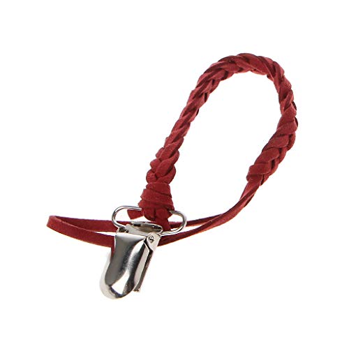 Shoresu Pacifier Clip Chain Baby Teether Chain Anti-Drop Clip - Red