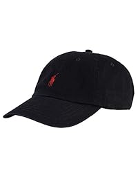 Ralph Lauren - Gorra deportiva clásica para niño, talla única, color negro