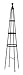 Achla Designs OBL-01, 61-in Wrought Iron Garden Obelisk Trellis, H, Graphite