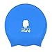 Happy Mane Silicone Swim Cap for Braids and Dreadlocks - Keeps Your Hair Dry While Swimming and Bathing with Long Hair, Extensions, Curly Hair - Extra Large Shower Cap for Women Men Kids (Blue, L)