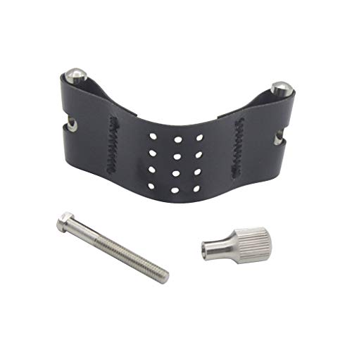 QUICATCH High-Grade Soprano Saxophone Mouthpiece Flute Pickup Leather Buckle Head Clip 1PC Black