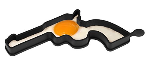 Barbuzzo Gun Shaped Egg and Pancake Shaper and Fryer - Nonstick Silicone Egg and Pancake Mold shaped like a Revolver - Breakfast Egg Cooking Mold that will Pistol-Whip your Hunger - Thumbnail 2
