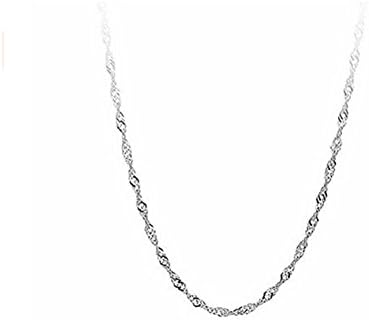 Millechic Silver Water Wave Chain Necklace