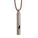 Vargo Titanium Emergency Whistle – Ultralight 100+ dB Pealess Safety Whistle with Reflective Neck Lanyard – Durable Survival Whistle for Hiking, Backpacking, Camping, and Emergency Kits